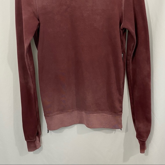 Cotton Citizen Ombré Crewneck Side Zip Pullover Sweatshirt - Picture 3 of 10